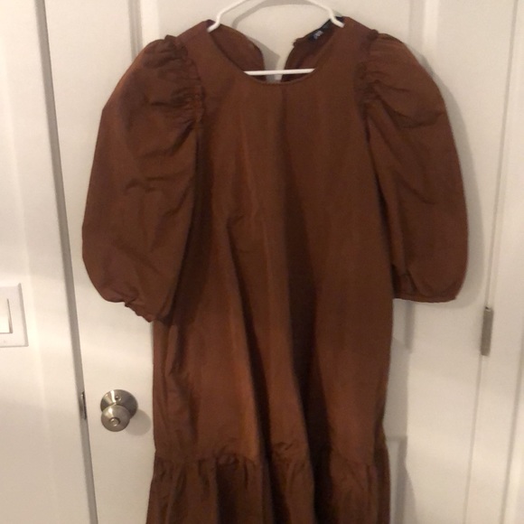 Zara puff sleeve midi dress - Picture 2 of 12